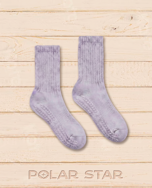Meias de Pilates antiderrapantes Lavender Frost, lavanda, vista do produto