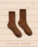 Chaussettes de Pilates antidérapantes Espresso marron foncé, vue produit
