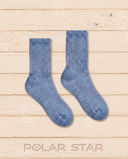 Chaussettes de Pilates antidérapantes Stone Blue bleu jean, vue produit
