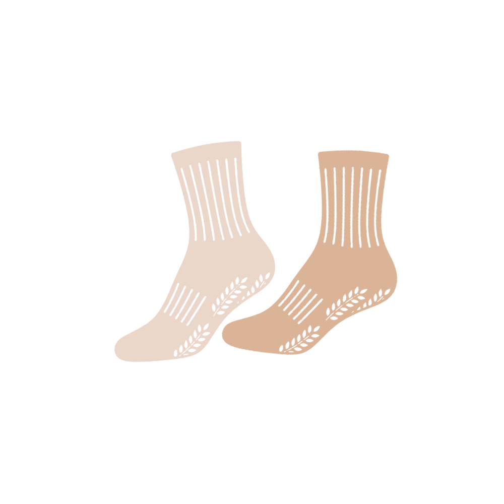 2 paires de grip socks Pilates Polar Star
