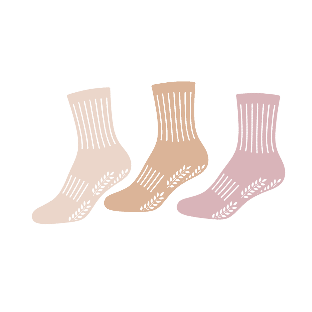 3 paires de grip socks Pilates Polar Star