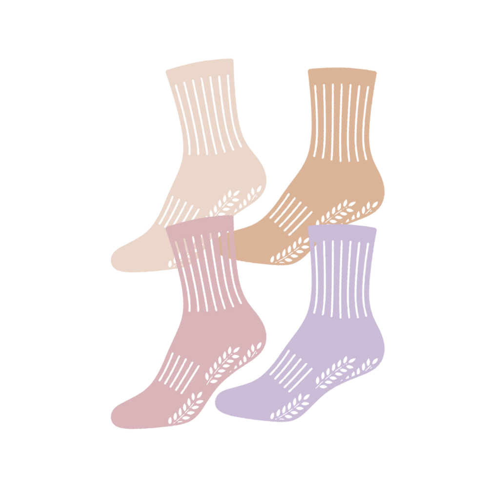 4 et 5 paires de grip socks Pilates Polar Star