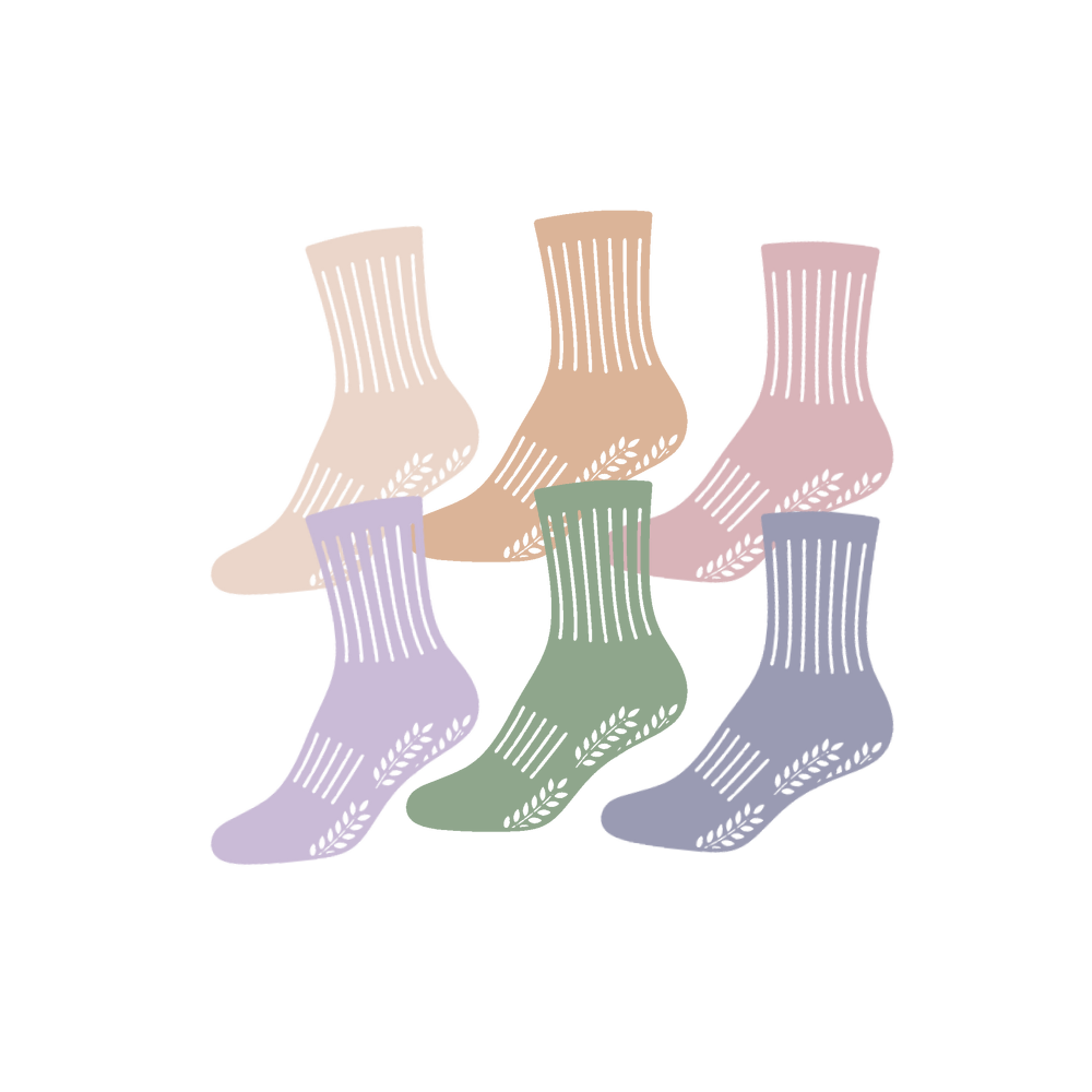 6 et 7 paires de grip socks Pilates Polar Star