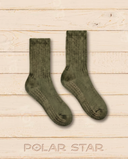 Chaussettes de Pilates antidérapantes Lichen vert olive, vue produit